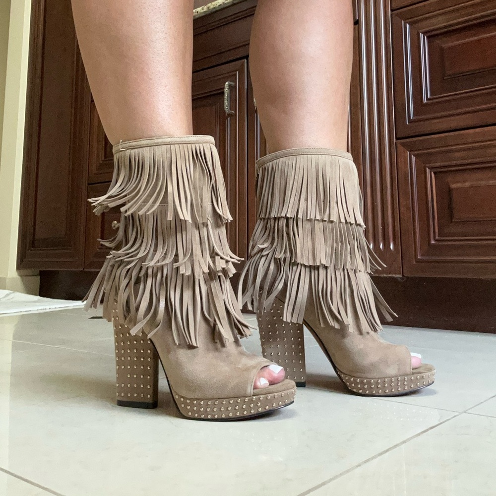 Enzo Angolini Fringe Booties- New - Picture 2 of 9